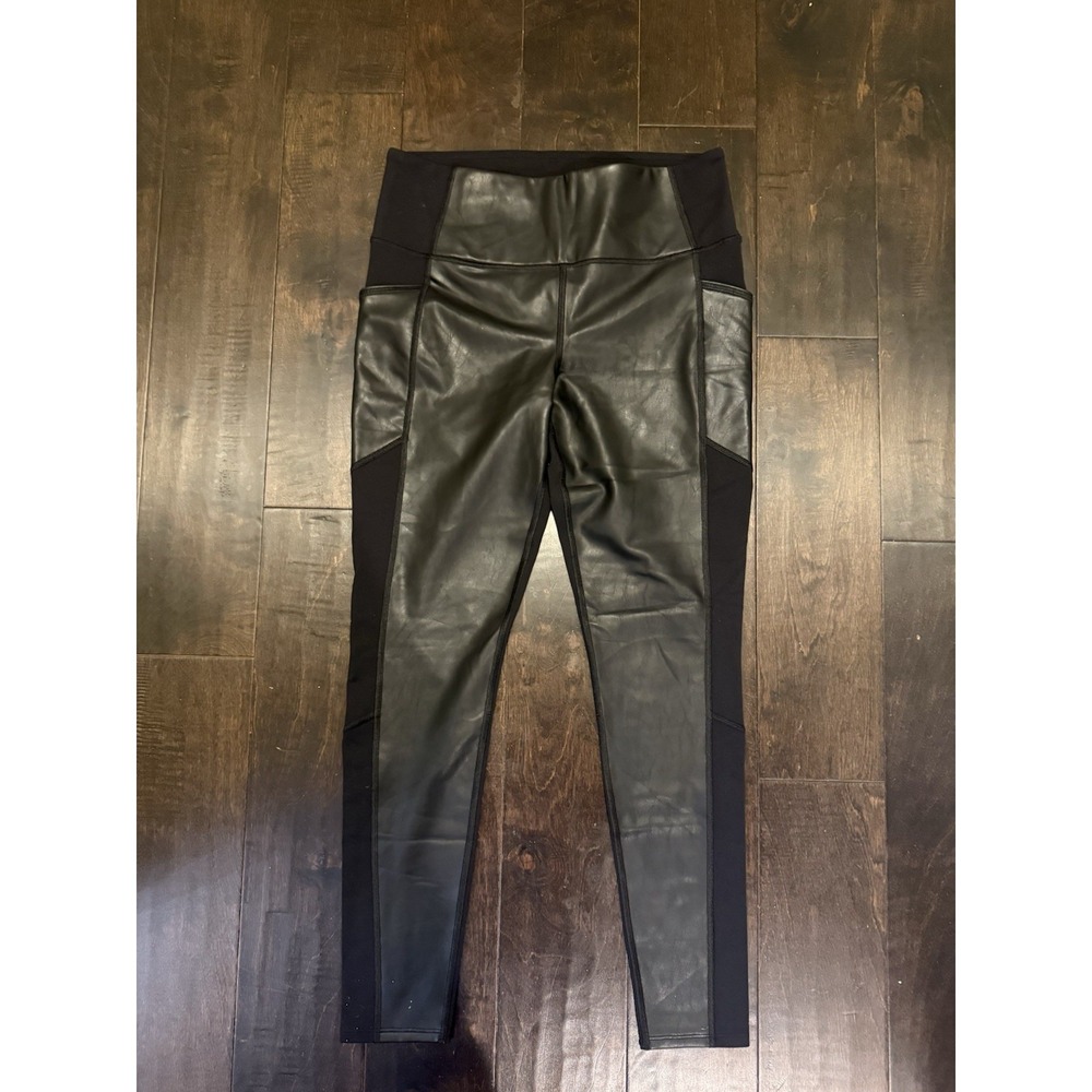 athleta faux leather leggings Size m Goth